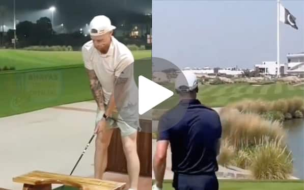 England Captain Ben Stokes And Chris Woakes Spotted Playing Golf In Pakistan Ahead Of Test Series - Watch